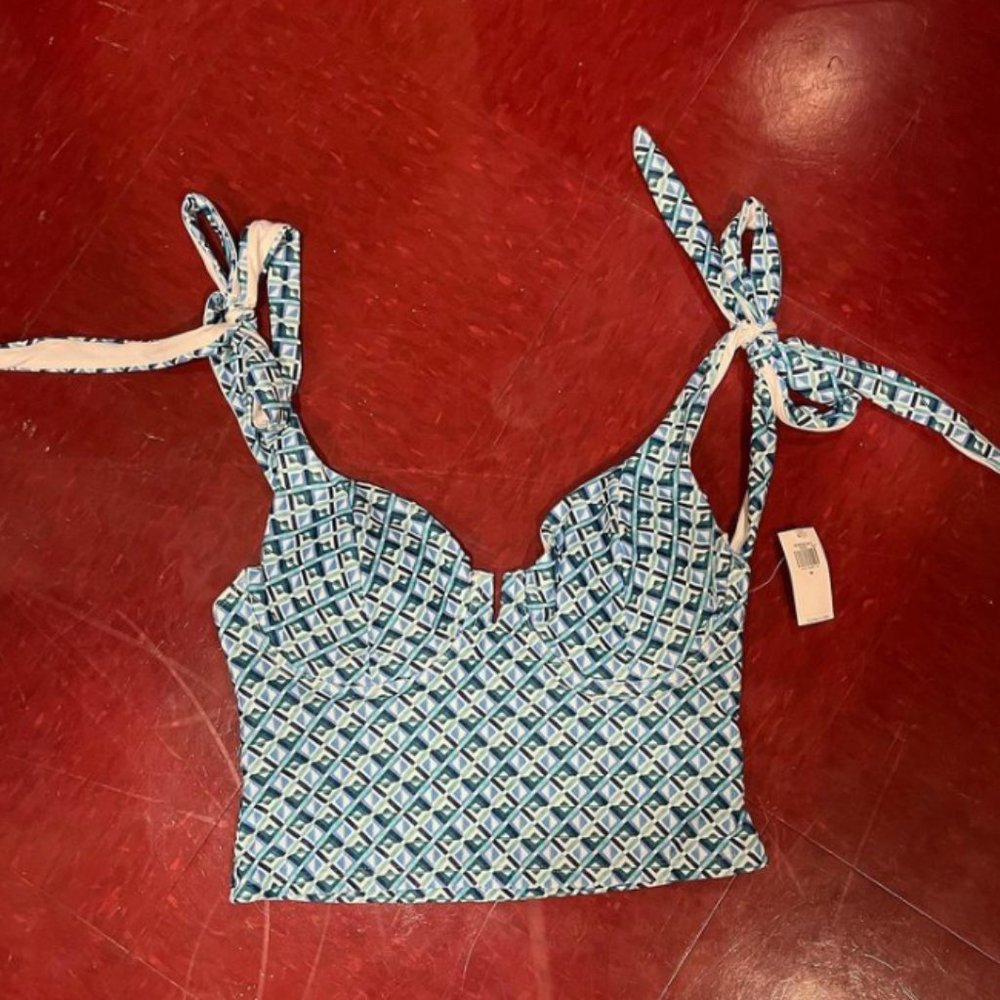 Womens Cropped Tankini Top Size M